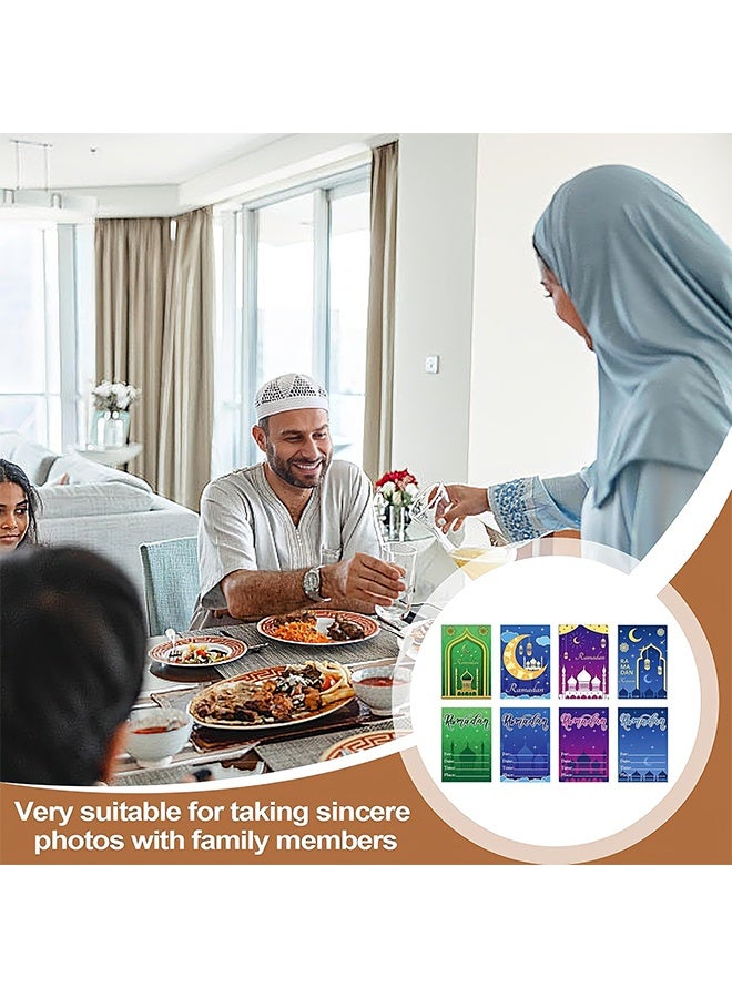 8 PCS Ramadan Greeting Card, Eid Greeting Card, Holiday Greeting Cards, Moon and Star Card, Festival Greeting Card, Holiday Cards, Letter Greeting Card, Festival Card, Family Greeting Card - Image 4